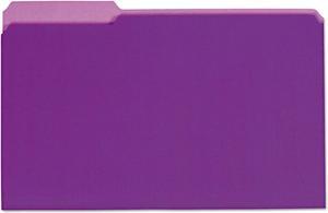 UNIVERSAL Recycled Interior File Folders 1/3 Cut Top Tab Legal Violet 100/Box