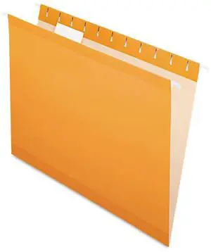 Pendaflex Reinforced Hanging Folders 1/5 Tab Letter Orange 25/Box 415215ORA