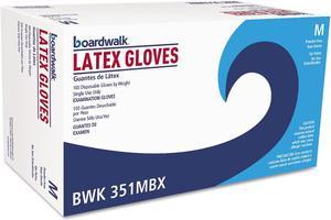 Boardwalk - BWK351MCT - Powder-Free Latex Exam Gloves, Medium, Natural, 4.8 mil, 1000/Carton