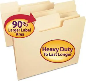 Smead SuperTab Heavyweight Folder Manila 1/3 Cut Letter 50/BX 10401