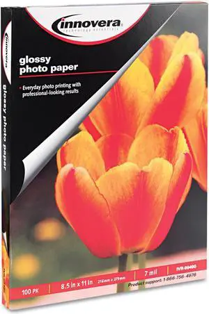 Innovera Glossy Photo Paper 8-1/2 x 11 100 Sheets/Pack 99490