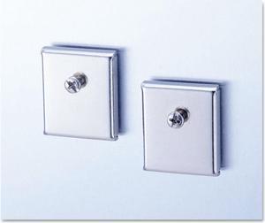 UNIVERSAL Cubicle Accessory Mounting Magnets Silver Set of 2 08172