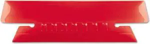 Pendaflex Hanging File Folder Tabs 1/3 Tab 3 1/2 Inch Red Tab/White Insert 25
