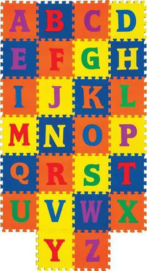 Pacon Alphabet Carpet Tile Wonderfoam 12"Wx12"H 1 ST Assorted AC4353