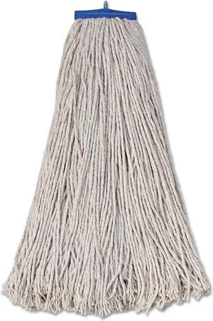 Boardwalk Mop Head Economical Lie-Flat Head Cotton Fiber 32oz White 12/Carton