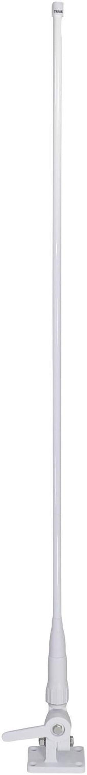 TRAM 1614 46" VHF 3 Dbd Gain Marine Antenna with Cable Built-in to Ratchet Mount Silver