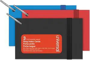 Universal Ring Index Cards, 3" X 5", White, 100/Pack 47300