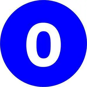 Tape Logic Number Labels "0" 4" Circle Dark Blue 500/Roll DL1357