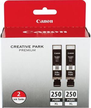 Canon PGI-250XL PIXMA MG5420 High-Yield Pigment Ink Cartridge, 2 Pack Black
