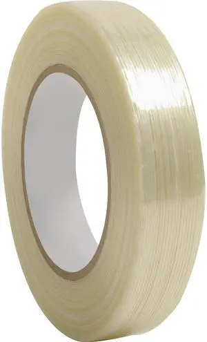 Business Source Filament Tape - 1" Width x 60 yd Length - 3" Core - Fiberglass Filament - 1 / Roll - White  BSN64005