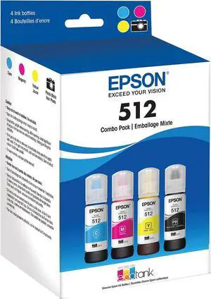 EPSON T512520-S T512 DYE COL INK BOTTLE COMBO W/ SENOR