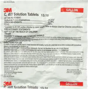 3M C. Diff Solution Tablets Gallon Size 140 85939
