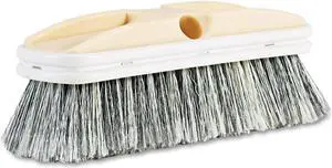 Boardwalk BWK8410 Polystyrene Vehicle Brush w/Vinyl Bumper, 2.5" Bristles, 10" Brush