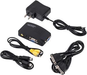 AV to VGA Video Converter Adapter Switch Box PC RCA Composite S-Video AV Input to PC VGA LCD Output