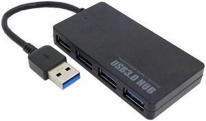 USB 3.0 Hub 4 Port Splitter Adapter For PC Laptop Tablet Macbook Black 1 USB Male to 4 USB Female