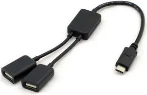 USB-C USB 3.1 Type C Male to Dual 2 Port USB 2.0 Female Hub Adapter For PC Laptop Tablet Macbook Windows