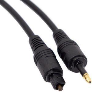 Toslink Male to Mini Toslink 3.5mm Male Digital Optical Fibre Audio Adapter Lead Cable Black 3FT