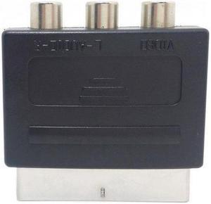 Audio Video Composite 3 RCA Female AV Jack to 21 Pin RGB SCART Plug Male Adapter Converter For Microsoft Xbox  Europe TV