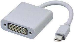 Mini-DP Mini Displayport Male to DVI 24+1 Pin DVI-D Female Video Connector Converter Adapter Cable White 10cm