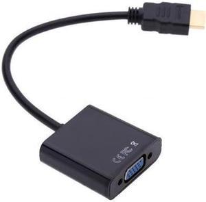 HDMI Male to VGA Female Video Connector Converter Adapter Cable 1080p Black for PC HDTV