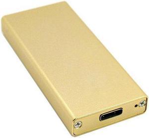 USB Type-C USB-C to 42mm M.2 NGFF B-Key SATA SSD Enclosure Converter Adapter Case Golden Color