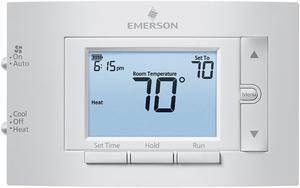 Emerson Low Voltage Thermostat, Stages Cool 1, Stages Heat 1 Gray   1F83C-11PR