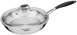 BC3S-28FPG | Healthy Bear 28cm 3-Ply Stainless Steel Frying Pan With Glass Lid