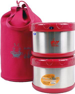 Whale / Sun Kung Thermal Lunch Kit |K1000B| 0.50L x 2-pc, incl carrying bag