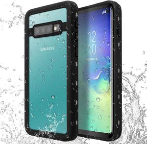 Galaxy S10 Waterproof Case IP68 Water Resistant Snowproof Dirtypoof Full Body Protection Transparent Clear Back Case Built-in Screen Protector