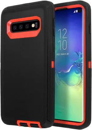 Galaxy S10+ Plus Heavy Duty 3 in 1 Scratch Resistant, Dropproof, Soft TPU+ Hard PC Hybrid Truly Shockproof Water-Resistance Protective Case