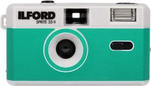 Ilford Sprite 35-II Reusable 35mm Analog Film Camera (Green and White) 2005173