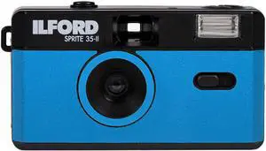 Ilford Sprite 35-II Reusable 35mm Analog Film Camera (Blue and Black) 2005170