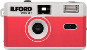 Ilford Sprite 35-II Reusable 35mm Analog Film Camera (Red and Silver) 2005169