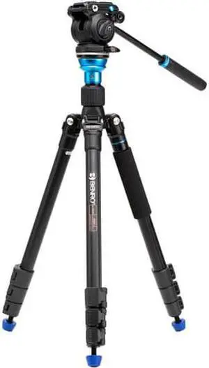 Benro Aero 2 PRO Aluminum Travel Video Tripod Kit with S2PRO Head, Flip Lock