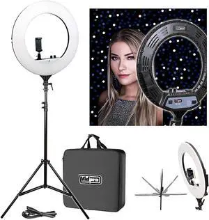 Emart 18-inch Ring Light with Stand, 65W Big Adjustable 3200-5500K LED  Ringlight with Ultra-wide Lighting Area for Camera Photography,   Videos