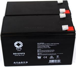 SPS Brand 12V 7 Ah Replacement Battery  for APC RBC123 UPS (2 PACK)