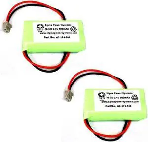 SPS Brand 2.4 V 500 mAh Replacement Battery  for Uniden BT-904 Cordless Phone (2 PACK)