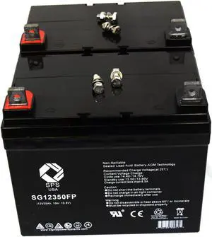 SPS Brand 12V 35Ah Replacement battery for  Pride Mobility Jazzy Select 6 (2 PACK)