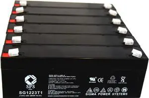 SPS Brand 12V 2.3 Ah Replacement Battery  for Dr Power Equipment 24749 (6 pack)