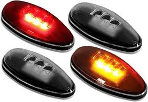 DNA Motoring FENDL-CS99-SM For 2001 to 2014 GMC Sierra / Chevy Silverado LED Dually Bed Fender Side Marker Light Set 03 04 05 06 07 08 09 10 11 12 13