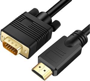 HDMI to VGA,  Unidirectional Gold Plated HDMI to VGA Cable Compatible with Computer, PS3, PC, Monitor, Projector, HDTV, Raspberry Pi, Roku, Xbox, etc.