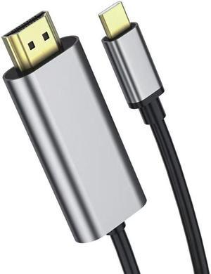 kirzi USB C to HDMI Cable 6ft High-Speed 4K @60 Video Output and [Thunderbolt 3/4 Compatible] Compatible with MacBook, Samsung Galaxy,