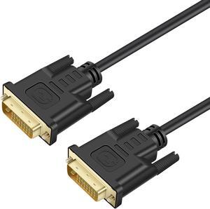 Kirzi DVI Cable 6Feet,DVI to DVI 24+1 Male to Male Dual Link DVI-D Monitor Cable for PC HDTV Porjector 6 ft.