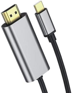 Kirzi Premium Type C to HDMI Cable 6ft - 4K@60Hz Thunderbolt 3/4 Compatible High-Speed Connectivity