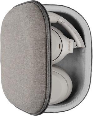 Geekria Shield Headphones Case Compatible with Sony WH-1000XM4, WH-1000XM3, WH-1000XM2, WH-XB910N Case, Replacement Hard Shell Travel Carrying Bag with Cable Storage (Light Brown)