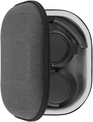 Geekria Shield Headphones Case Compatible with Audio-Technica ATH-SR50BT, ATH-SR30BT, ATH-ANC900BT Case, Replacement Hard Shell Travel Carrying Bag with Cable Storage (Dark Grey)