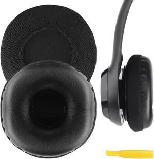 Geekria QuickFit Protein Leather Replacement Ear Pads for Logitech H390, H600, H609, Headphones Earpads, Headset Ear Cushion Repair Parts (Black) Geekria QuickFit Protein Leather Replacement Ear Pads for Logitech H390, H600, H609, Headphones Earpads, Headset Ear Cushion Repair Parts (Black)