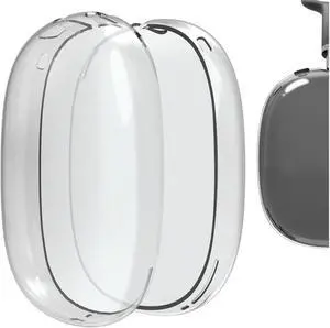 Geekria TPU Skin Cover for AirPods Max Headphones, Scratch Protection Case / Earpieces Cover / Headset Speakers Skin Protector (Transparent)