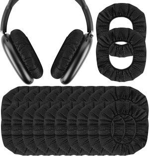 Geekria 100 Pairs Disposable Earpad Covers Compatible with AirPods Max, Earphone Covers / Headphone Covers / Stretchable Sanitary Earcup, Fits 3.14 - 4.33 Inches Headsets (Black)