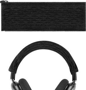 Geekria Knit Fabric Headband Cover, Compatible with AirPods Max Headphones / Headband Cushion Pad Protector, Replacement Repair Part, Easy DIY Installation (Black)
